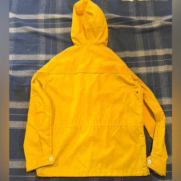 Penfield Yellow Hooded Raincoat Large Waxed - Picture 2 of 5